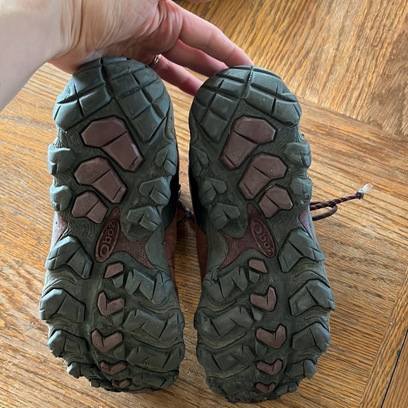 Oboz BDry Women's Bridger Hiking Boots Red Black Lace Up High Top Size 9 - Picture 7 of 8